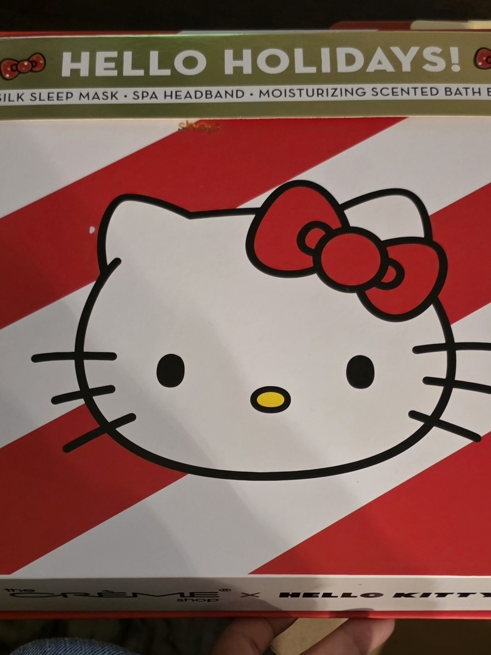 Hello Kitty Red & White Holiday Gift Box with Yellow Nose
